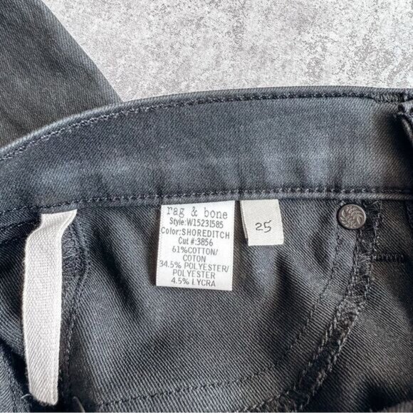 Rag & Bone Low Rise Faux Leather Bootcut Black Jean Size 25 - Picture 7 of 9